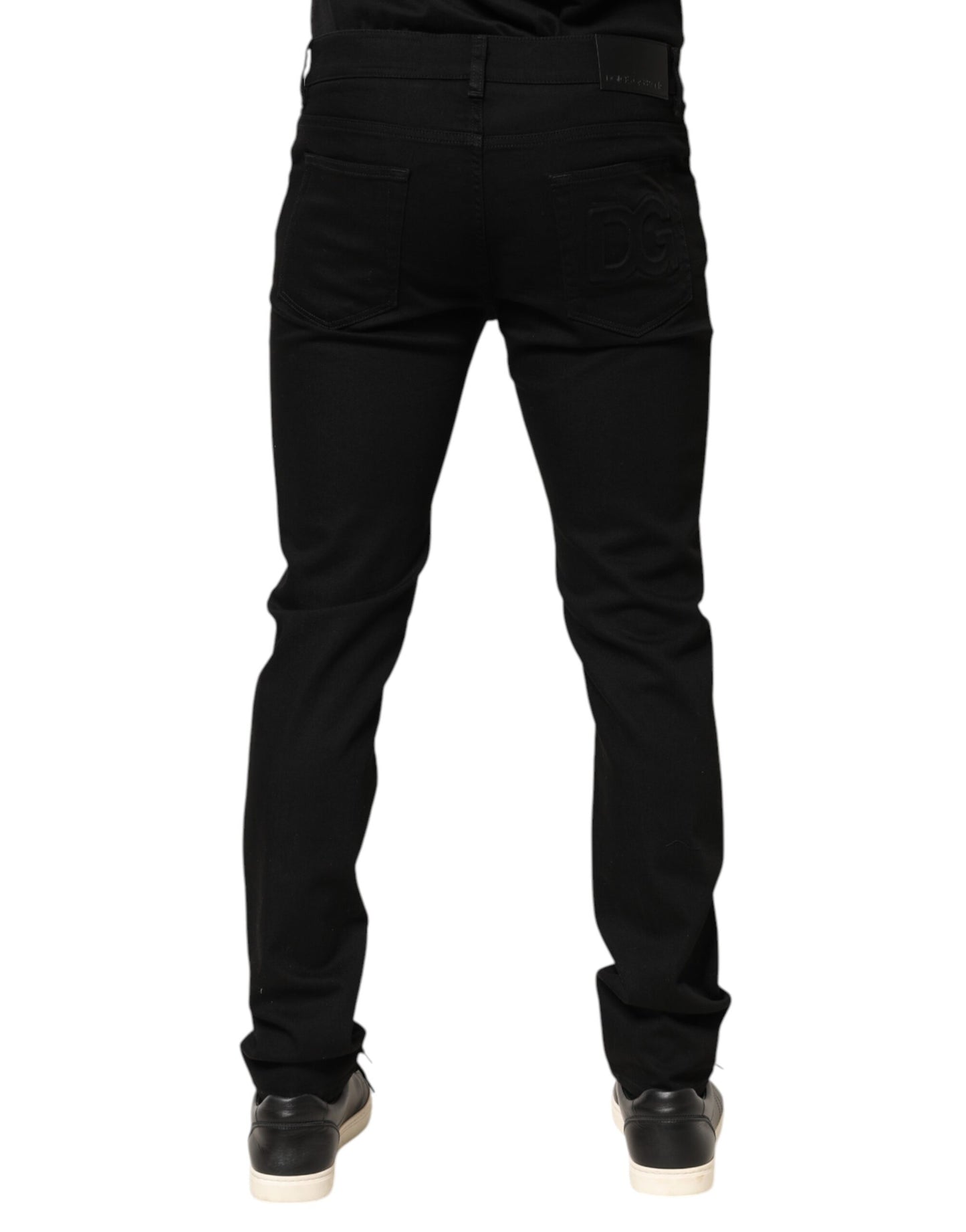 Dolce &amp; Gabbana Schwarze Skinny-Jeans aus Baumwolle mit mittlerer Taille für Herren