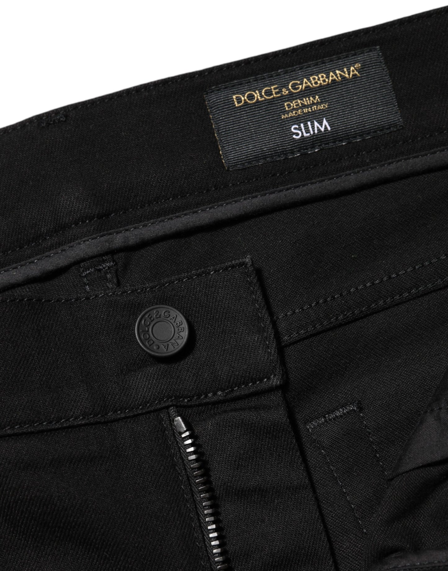Dolce &amp; Gabbana Schwarze Skinny-Jeans aus Baumwolle mit mittlerer Taille für Herren