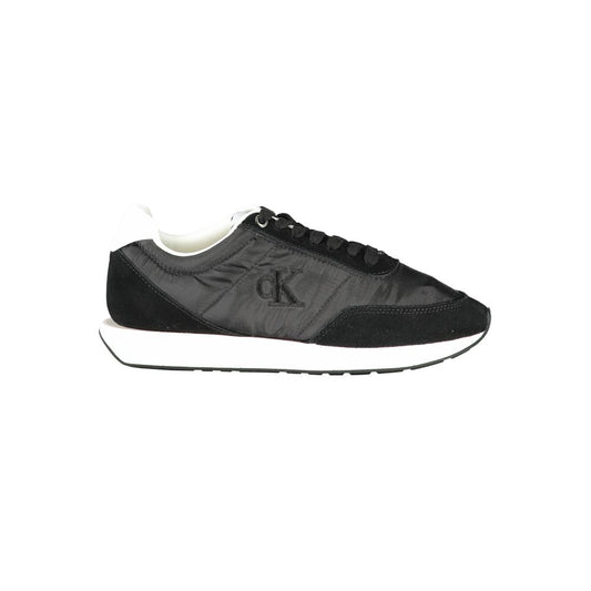 Calvin Klein Damen-Sneaker aus schwarzem Leder
