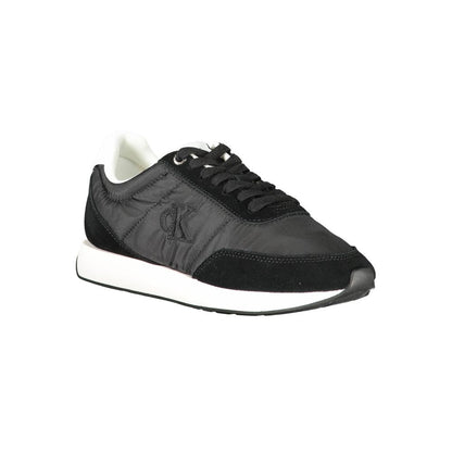 Calvin Klein Damen-Sneaker aus schwarzem Leder