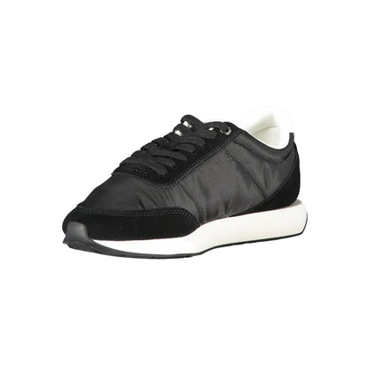 Calvin Klein Damen-Sneaker aus schwarzem Leder