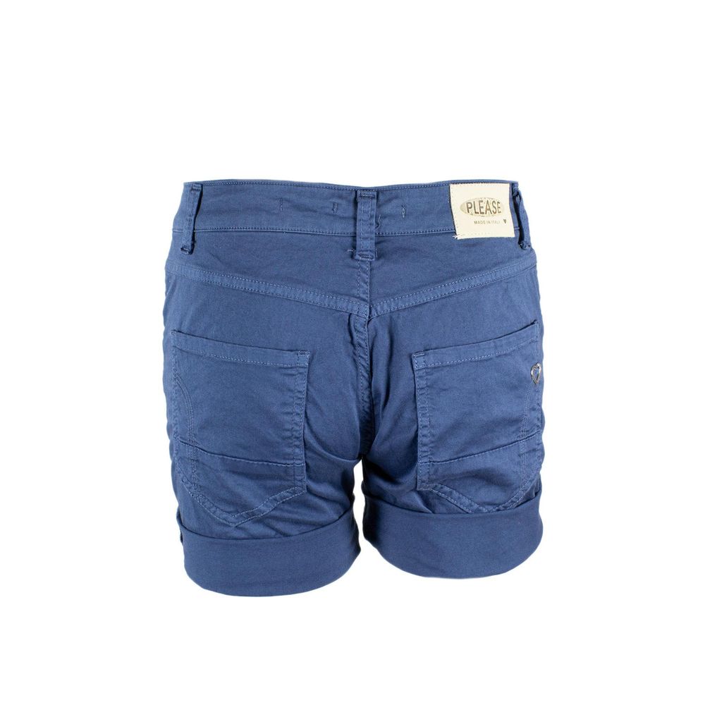 Bitte blaue Baumwollshorts.