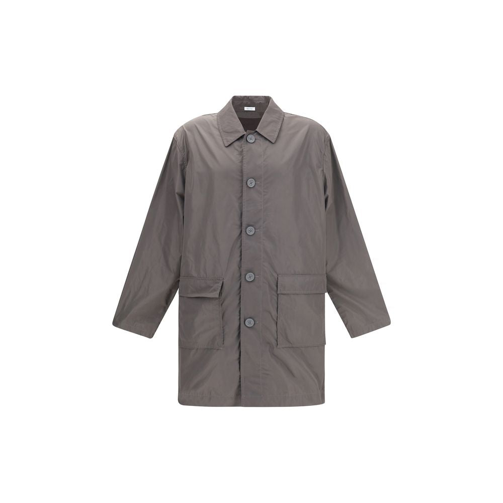 Thom Browne Brauner Trenchcoat aus Polyester