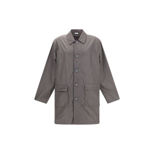 Thom Browne Brauner Trenchcoat aus Polyester