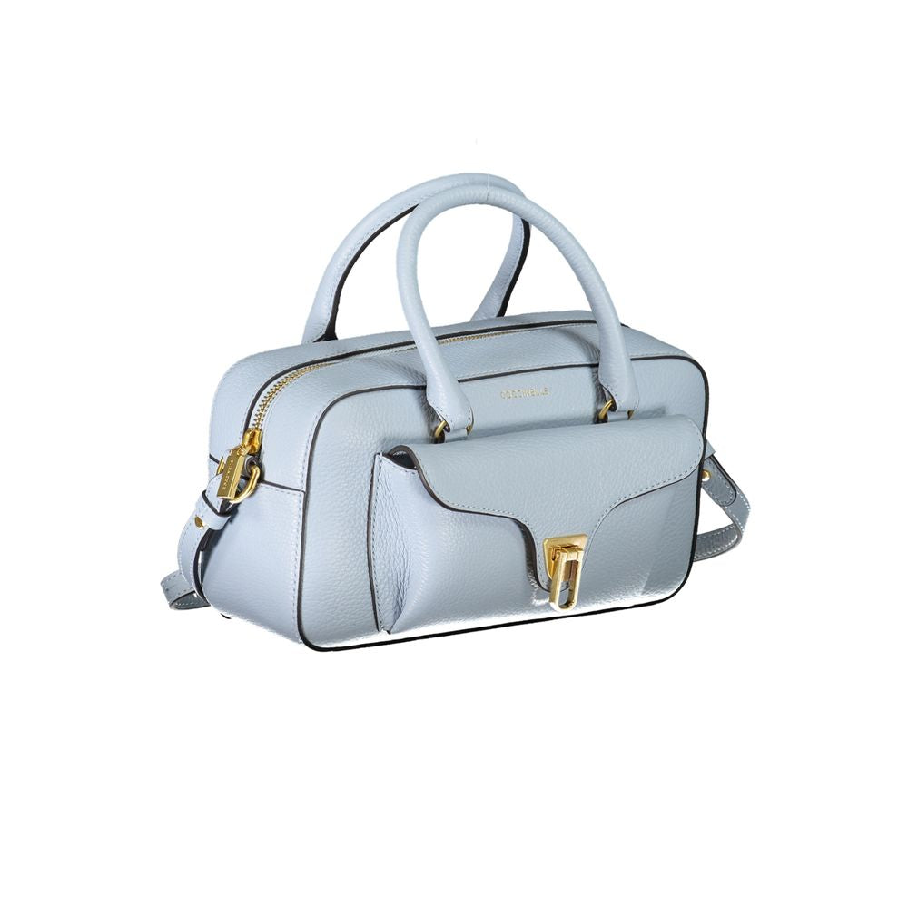 Coccinelle Blaue Lederhandtasche