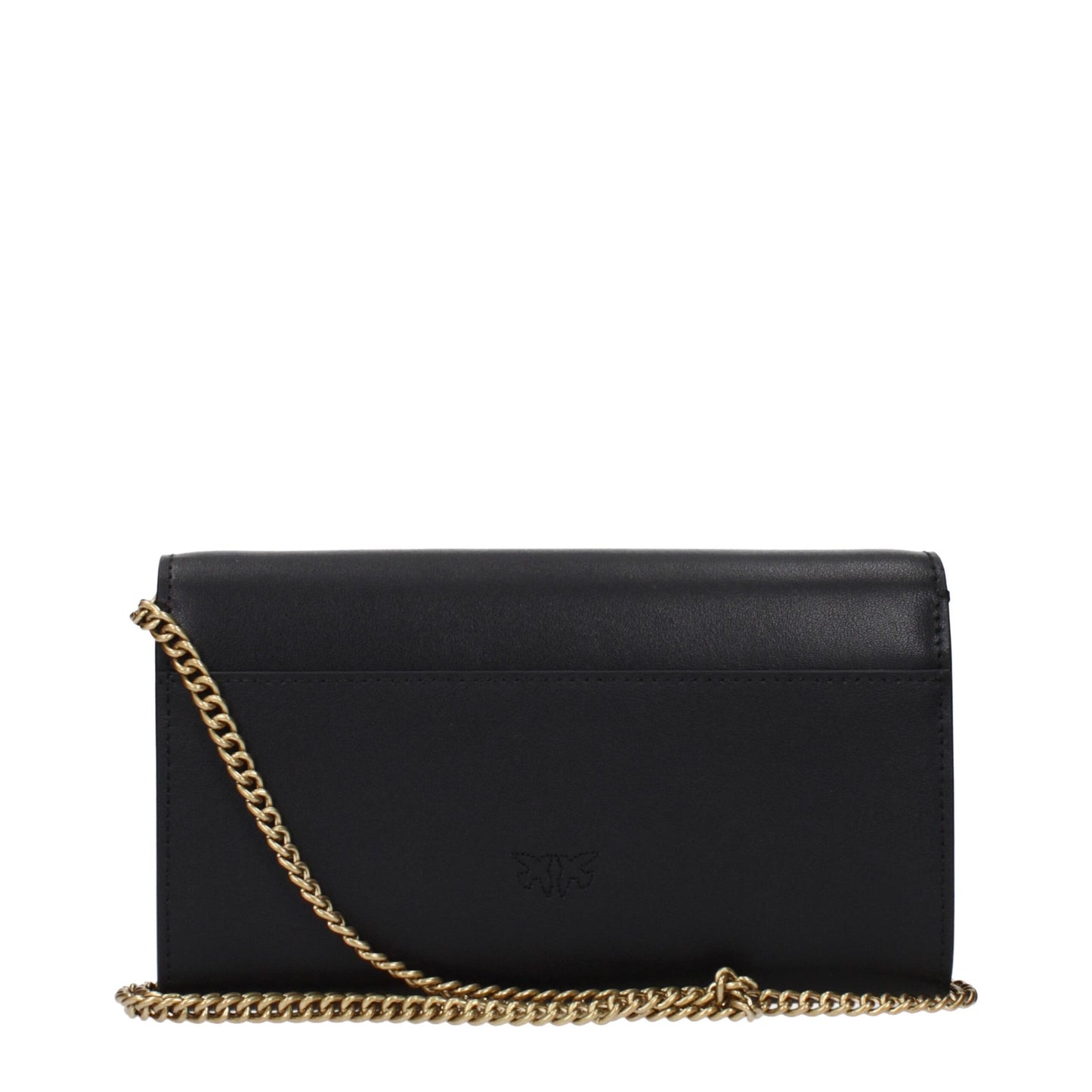 PINKO Clutch-Tasche aus schwarzem Leder