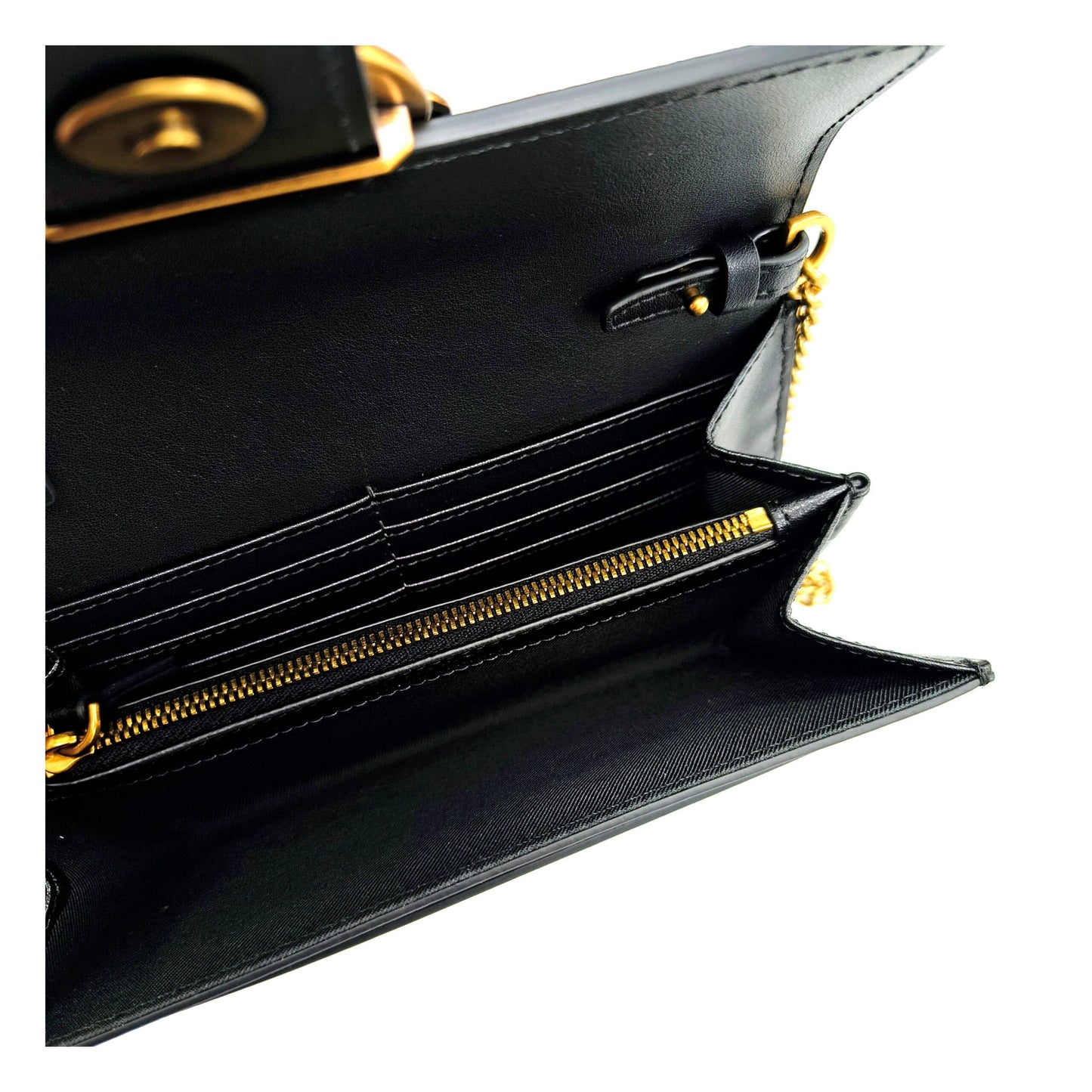 PINKO Clutch-Tasche aus schwarzem Leder