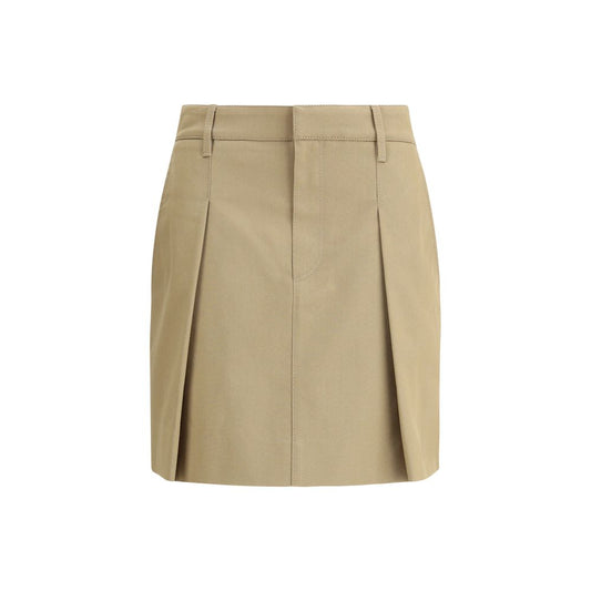 Brunello Cucinelli Beige Cotton Mini Skirt