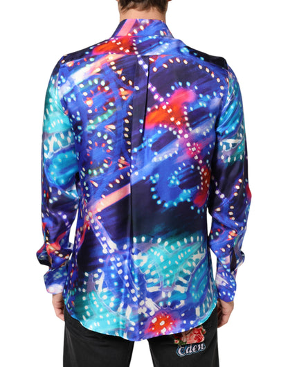 Dolce &amp; Gabbana Mehrfarbiges Luminarie MARTINI Slim Herrenhemd