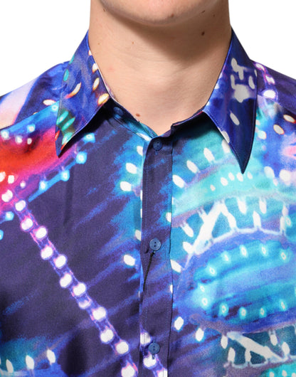 Dolce &amp; Gabbana Mehrfarbiges Luminarie MARTINI Slim Herrenhemd