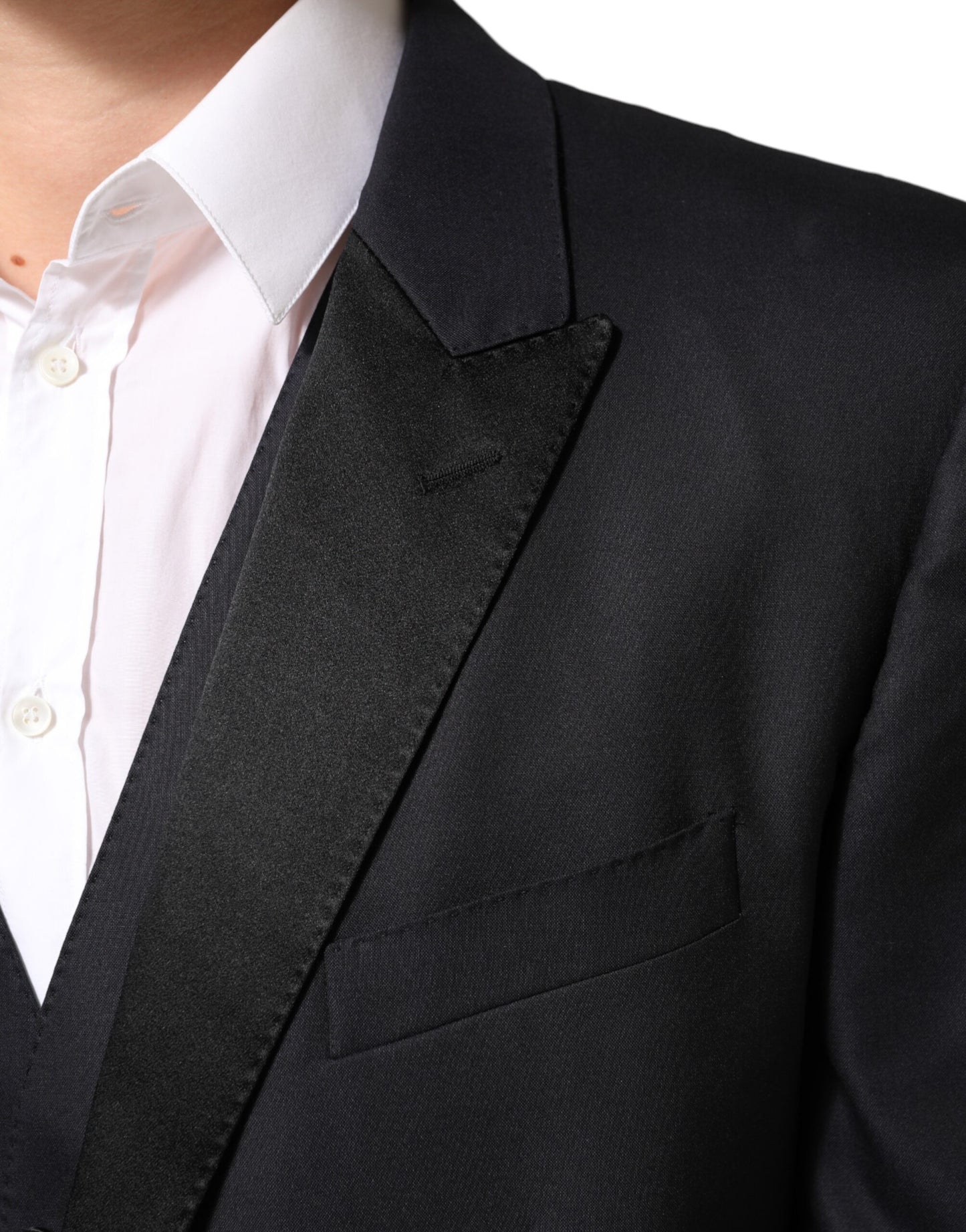 Dolce &amp; Gabbana – Schwarzer MARTINI-Anzug mit 2 Knöpfen, 3-teilig