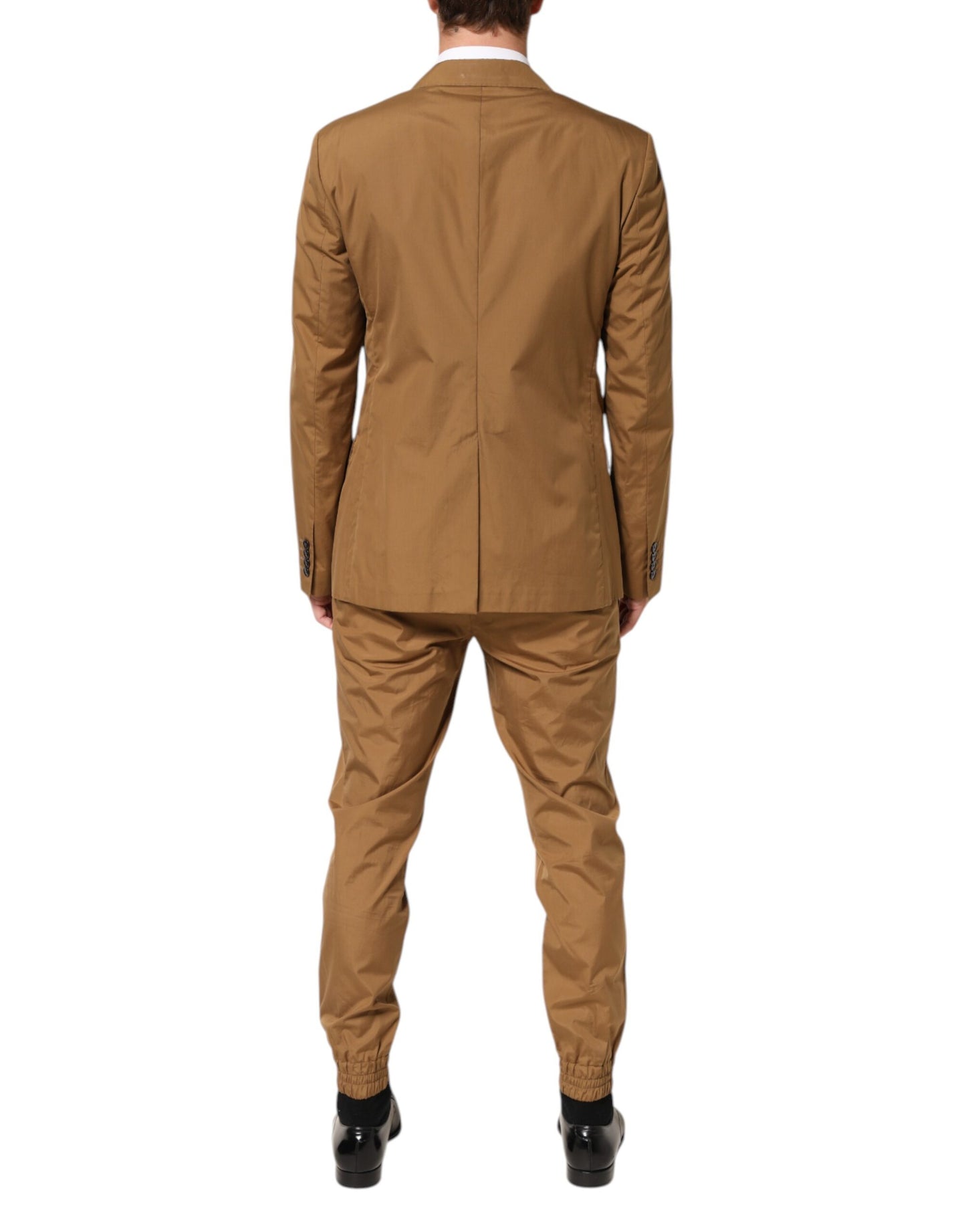 Dolce &amp; Gabbana Brauner TAORMINA Zweireihiger 2-teiliger Anzug