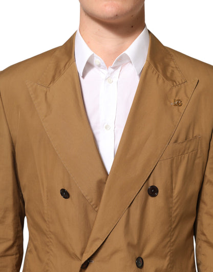Dolce &amp; Gabbana Brauner TAORMINA Zweireihiger 2-teiliger Anzug