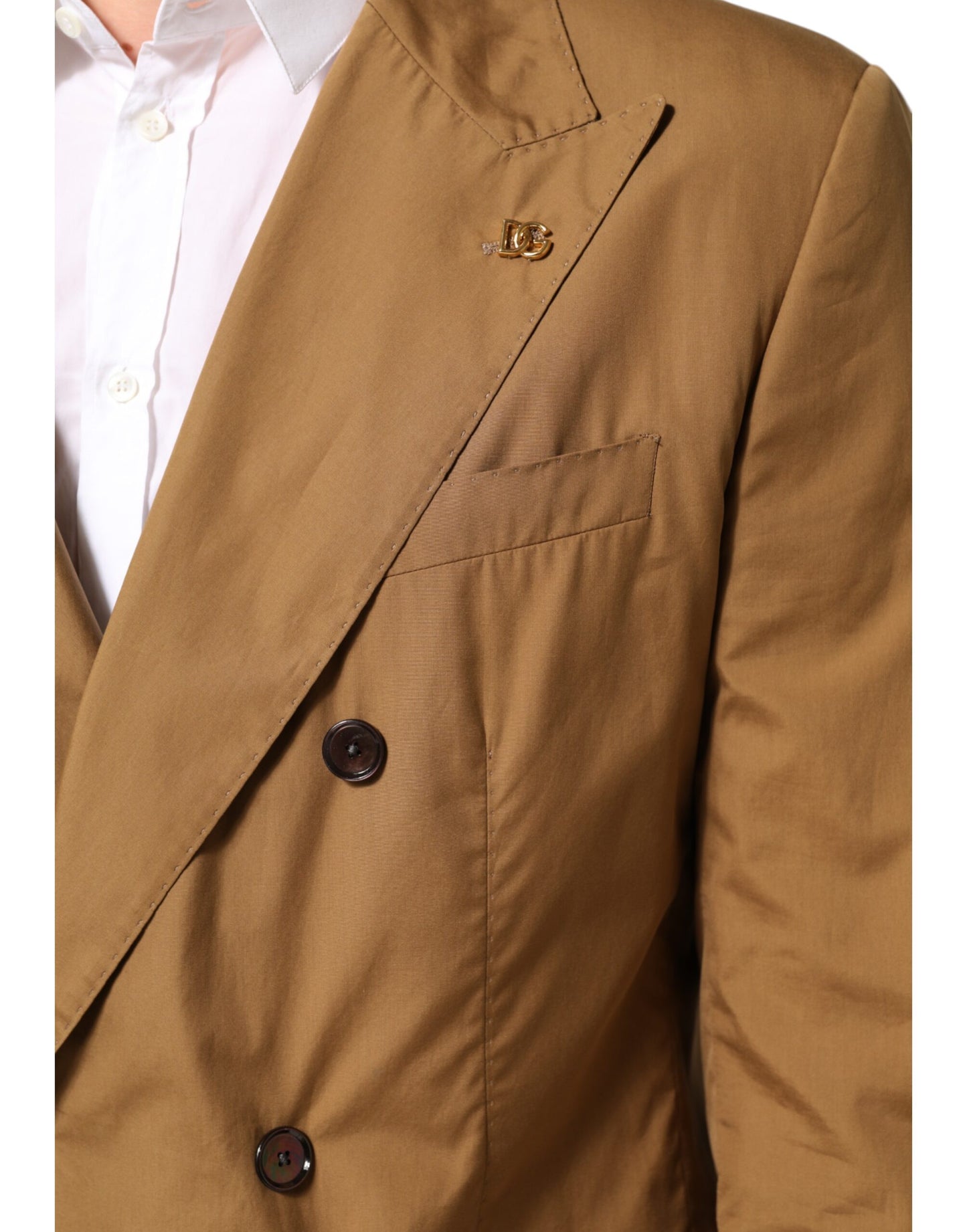 Dolce &amp; Gabbana Brauner TAORMINA Zweireihiger 2-teiliger Anzug