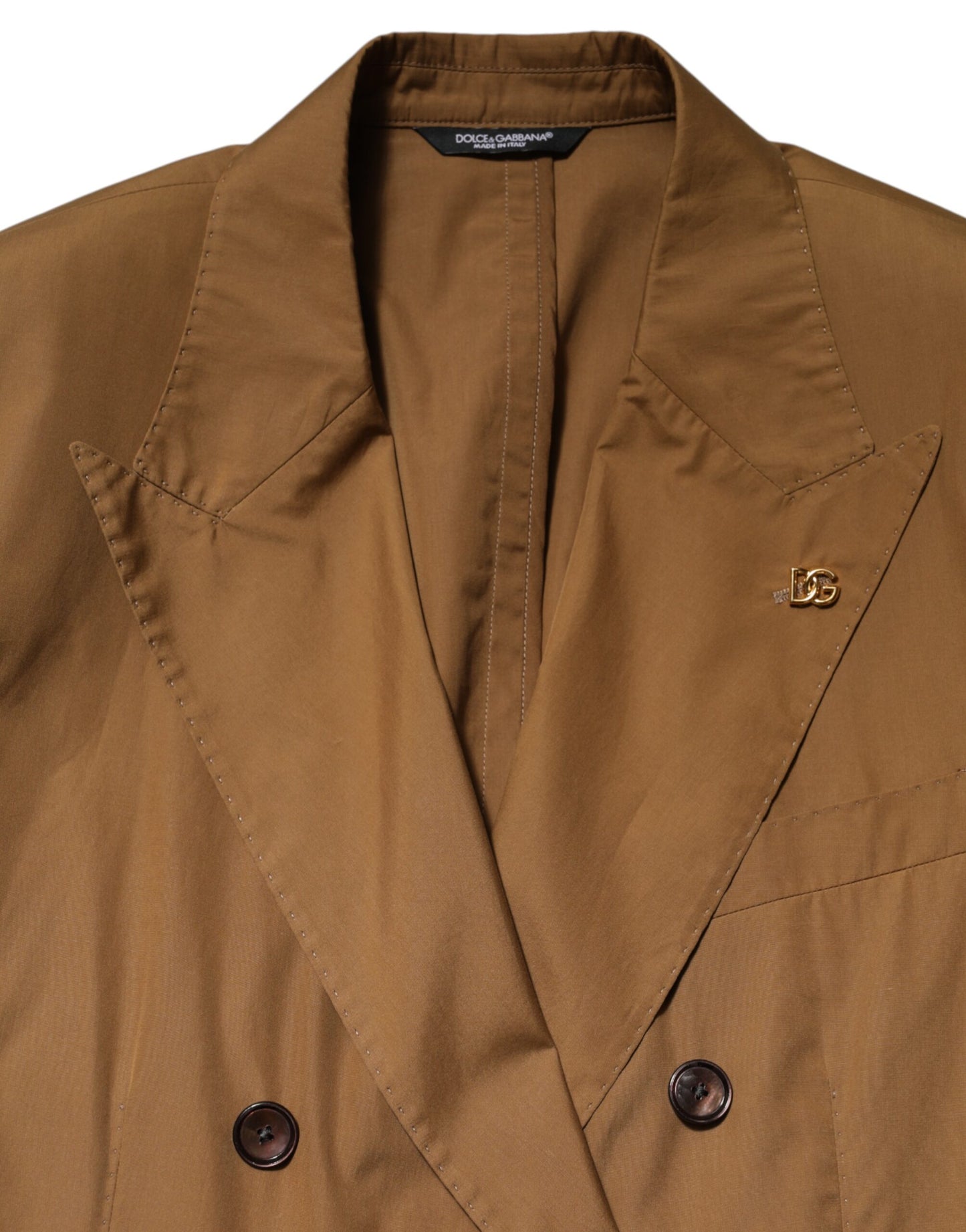 Dolce &amp; Gabbana Brauner TAORMINA Zweireihiger 2-teiliger Anzug