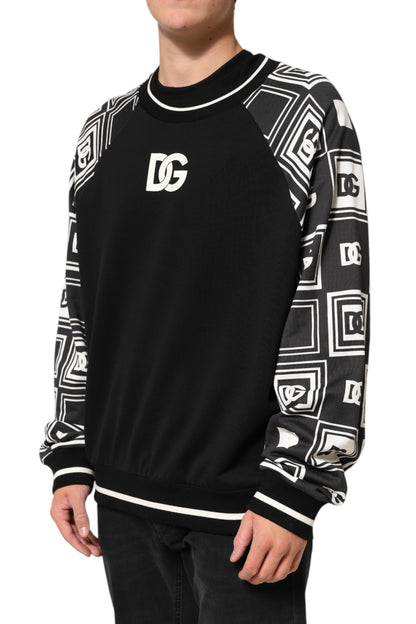 Dolce &amp; Gabbana – Schwarzes Sweatshirt mit prächtigem DG-Logo