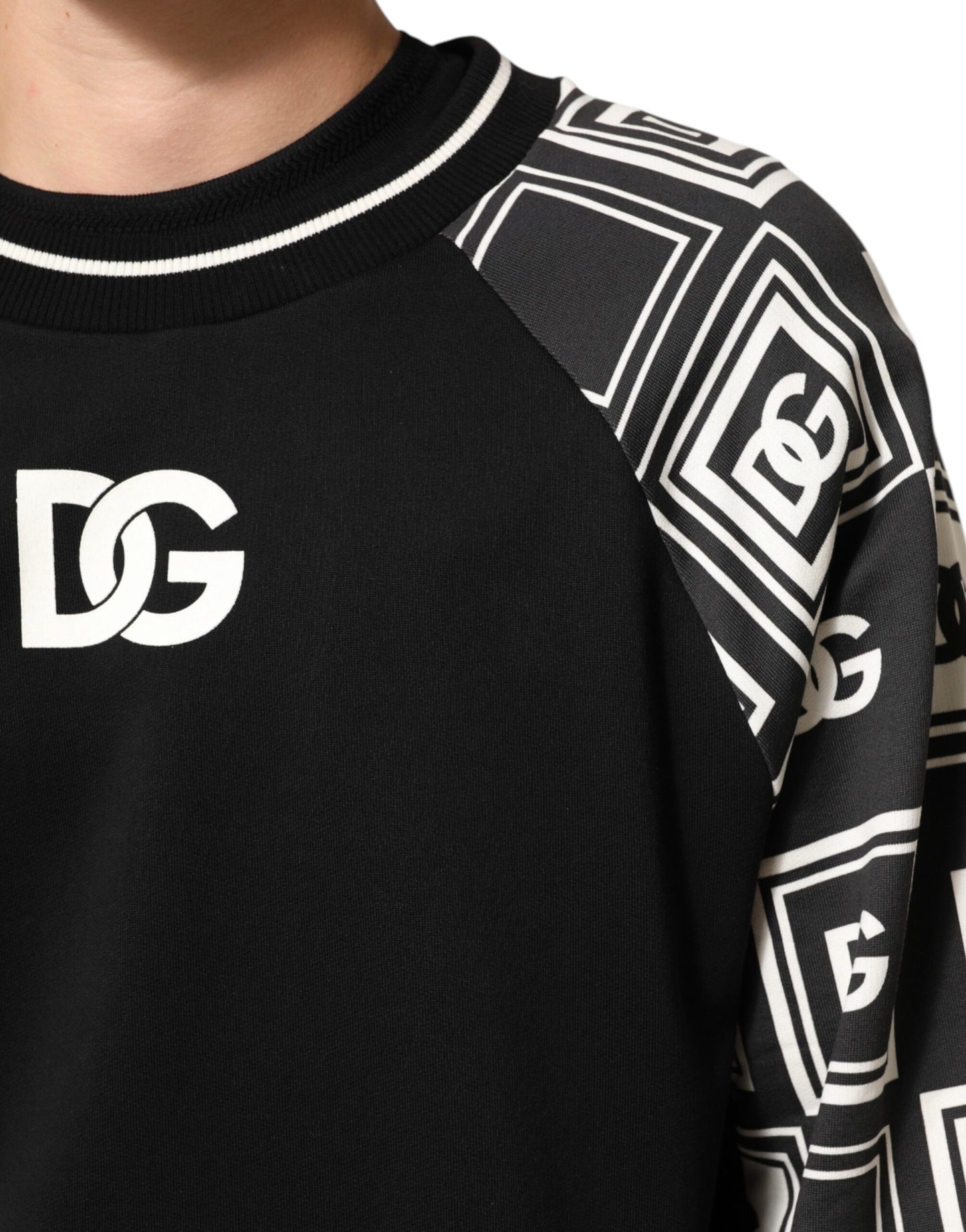 Dolce &amp; Gabbana – Schwarzes Sweatshirt mit prächtigem DG-Logo