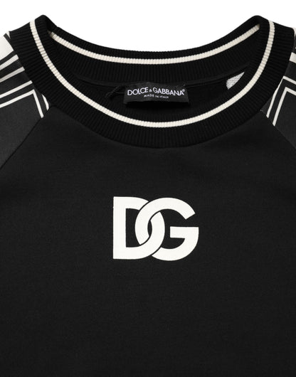 Dolce &amp; Gabbana – Schwarzes Sweatshirt mit prächtigem DG-Logo