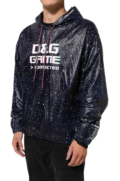 Dolce &amp; Gabbana Blaues D&amp;G Game Kapuzenpullover für Herren
