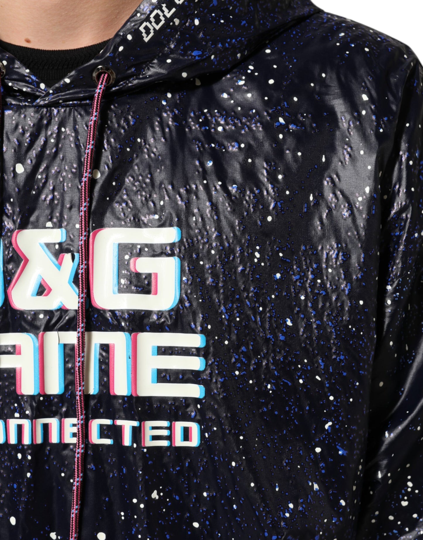 Dolce &amp; Gabbana Blaues D&amp;G Game Kapuzenpullover für Herren