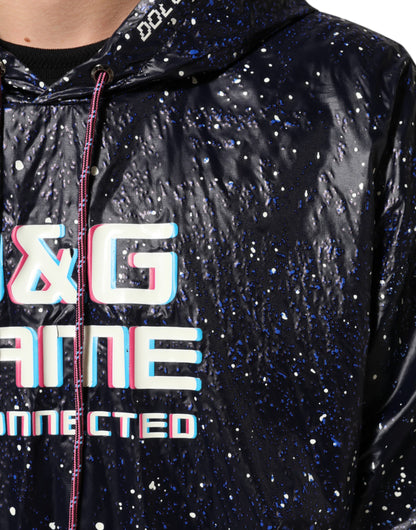 Dolce &amp; Gabbana Blaues D&amp;G Game Kapuzenpullover für Herren