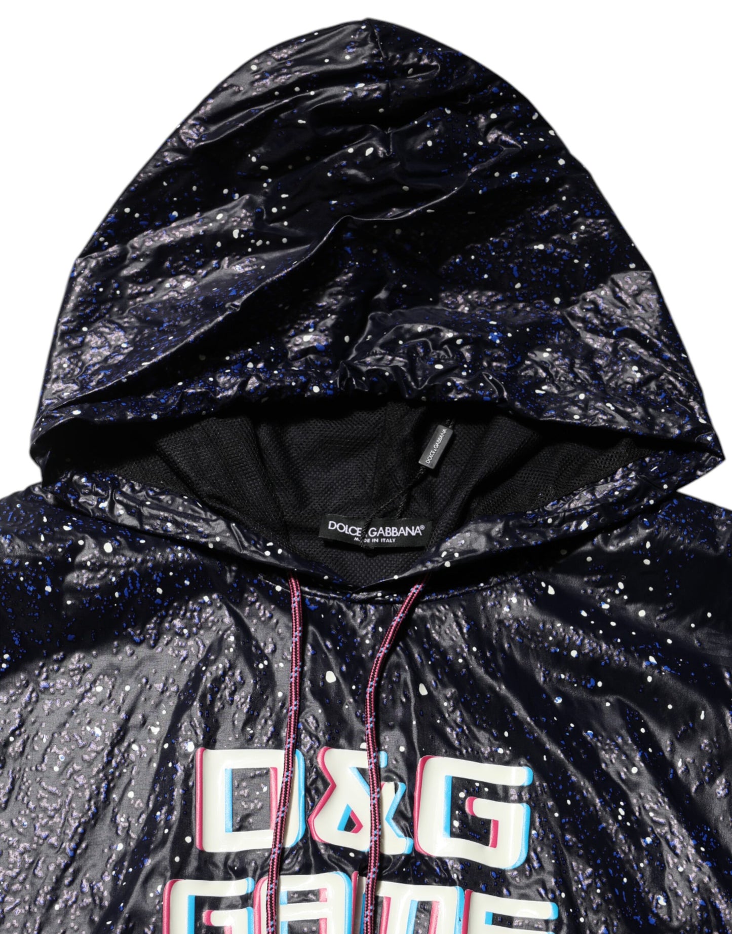 Dolce &amp; Gabbana Blaues D&amp;G Game Kapuzenpullover für Herren