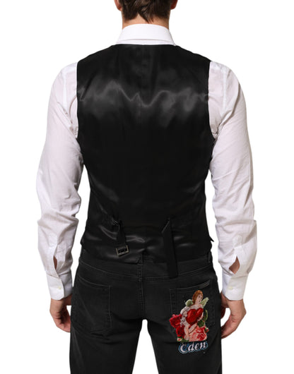 Dolce &amp; Gabbana Schwarze Wollweste für formelle Anlässe