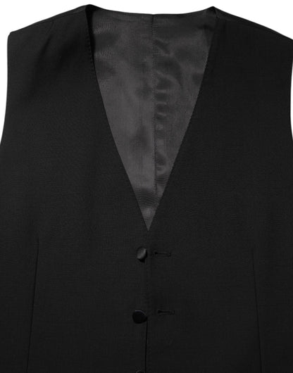 Dolce &amp; Gabbana Schwarze Wollweste für formelle Anlässe