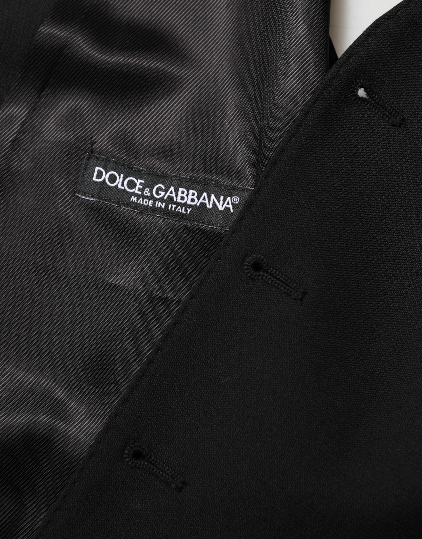 Dolce &amp; Gabbana Schwarze Wollweste für formelle Anlässe