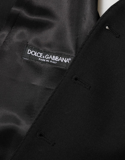 Dolce &amp; Gabbana Schwarze Wollweste für formelle Anlässe