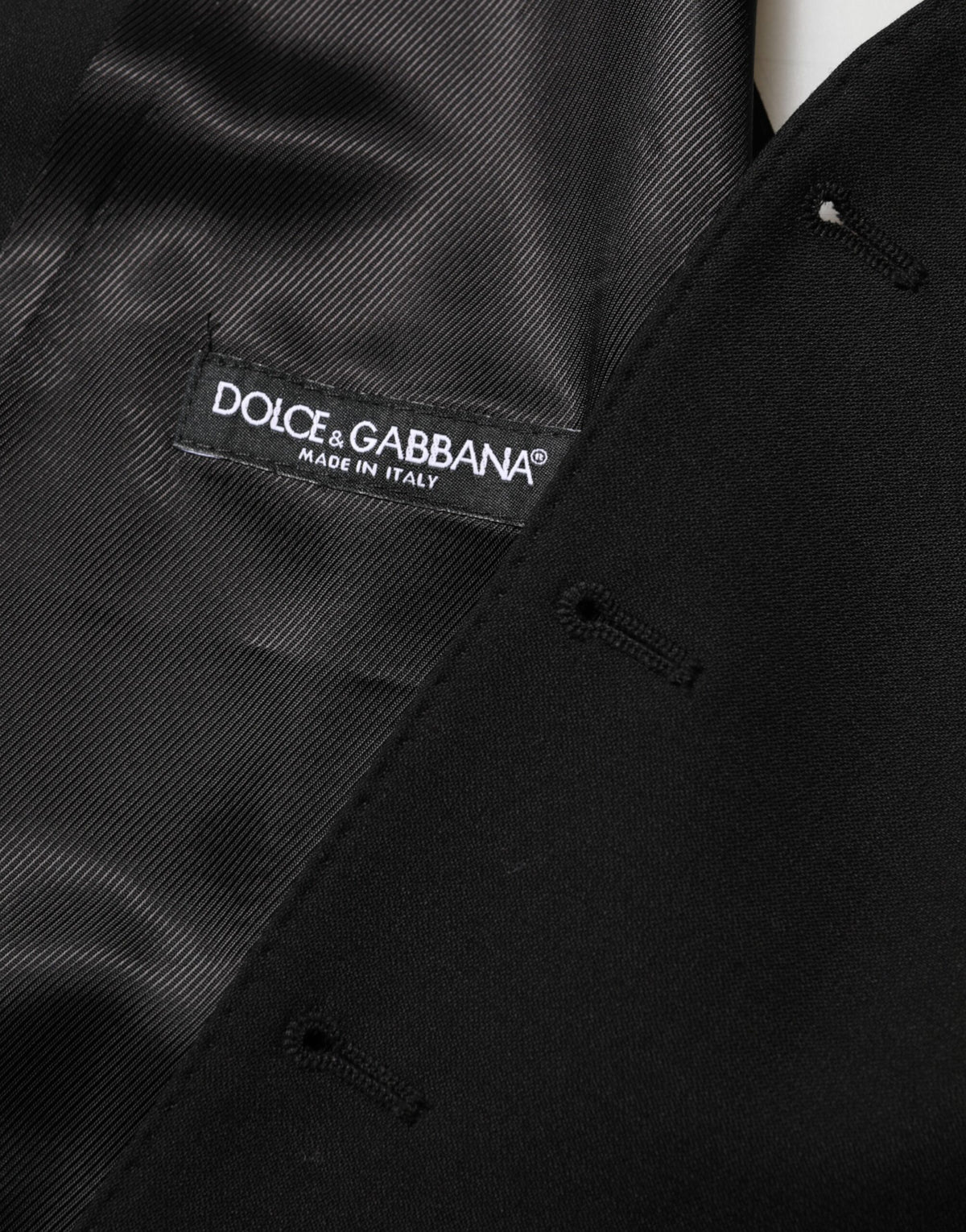 Dolce &amp; Gabbana Schwarze Wollweste für formelle Anlässe