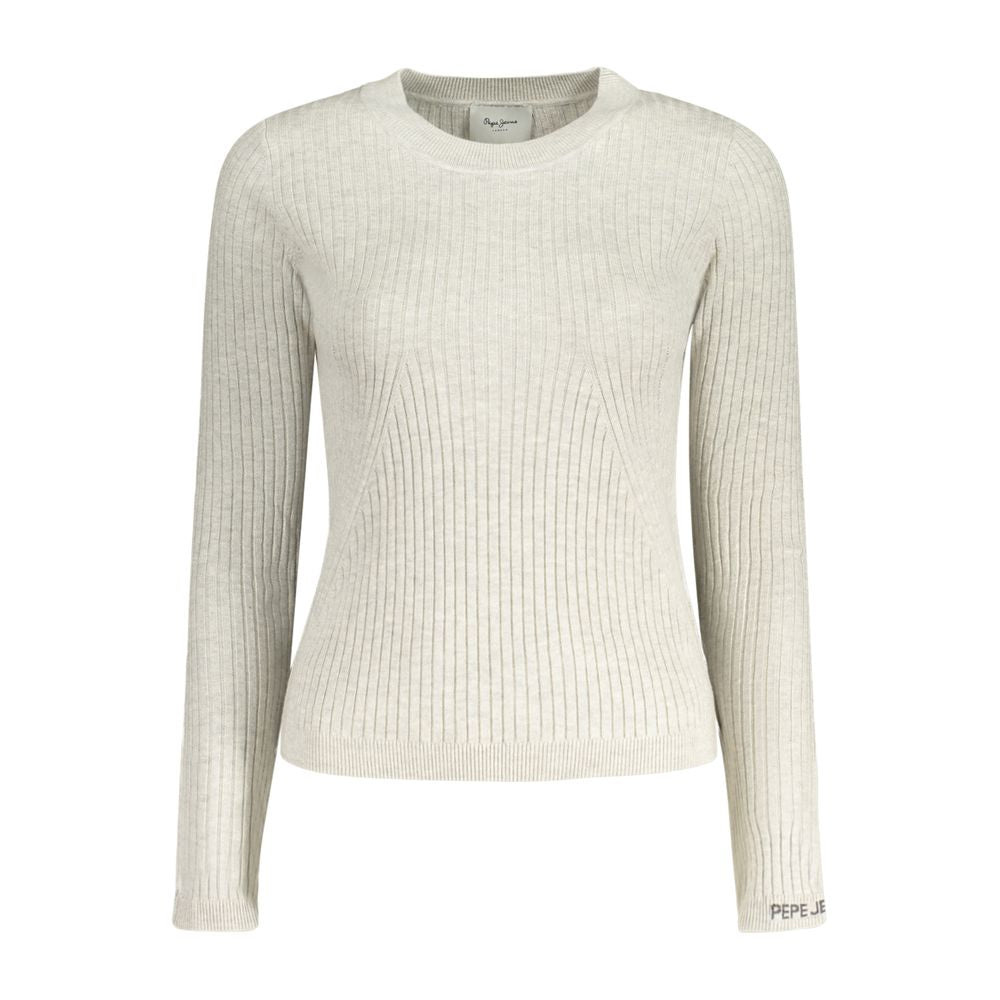Pepe Jeans Grauer Baumwollpullover für Damen