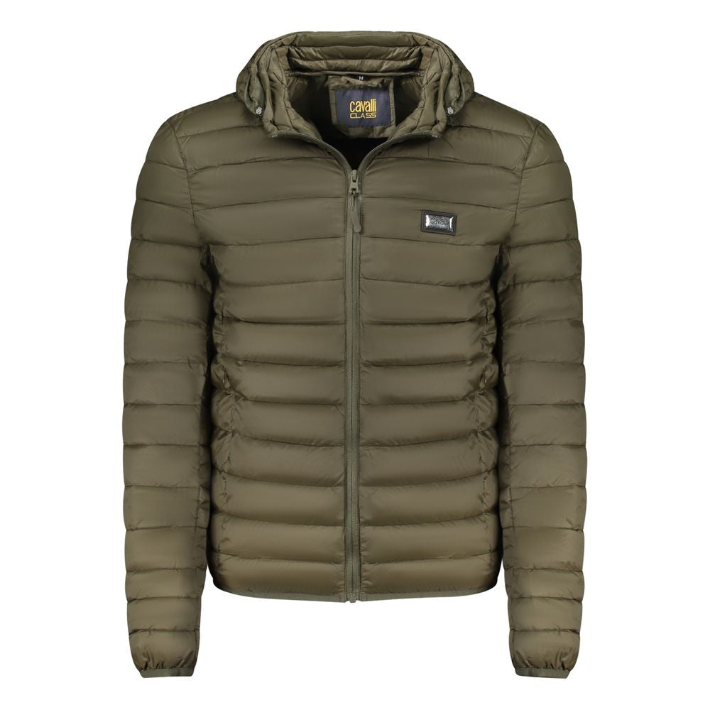 Cavalli Class Grüne Polyester Herrenjacke