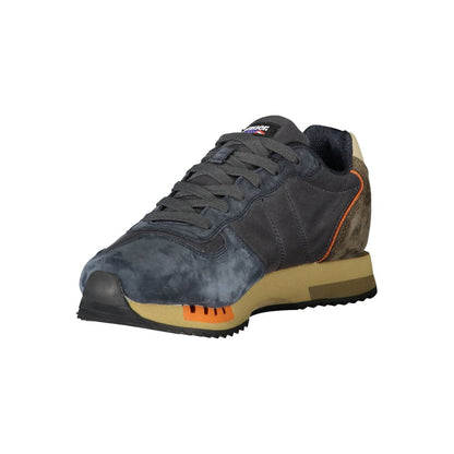Blauer Herren-Sneaker aus blauem Leder