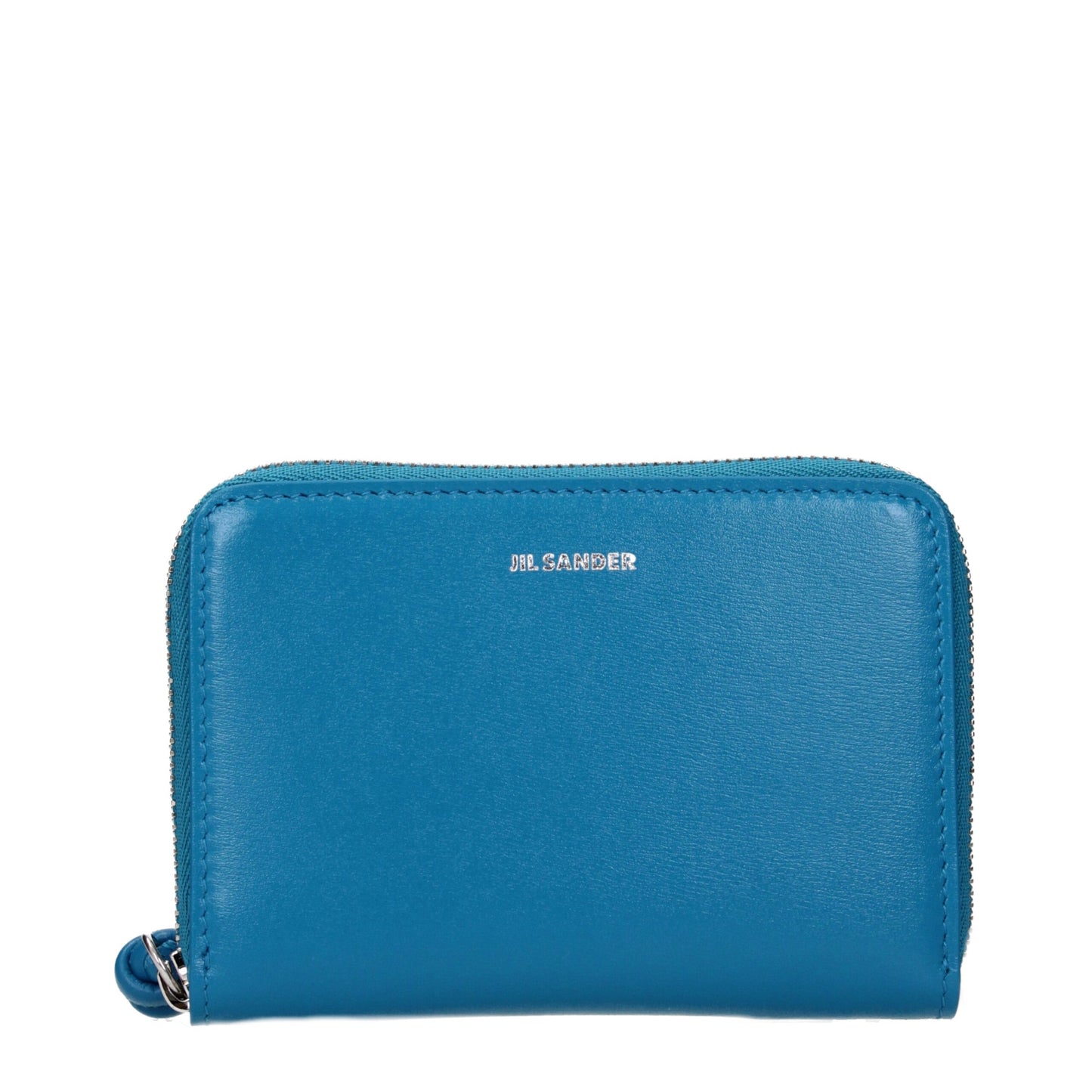 Jil Sander Blaue Ledergeldbörsen