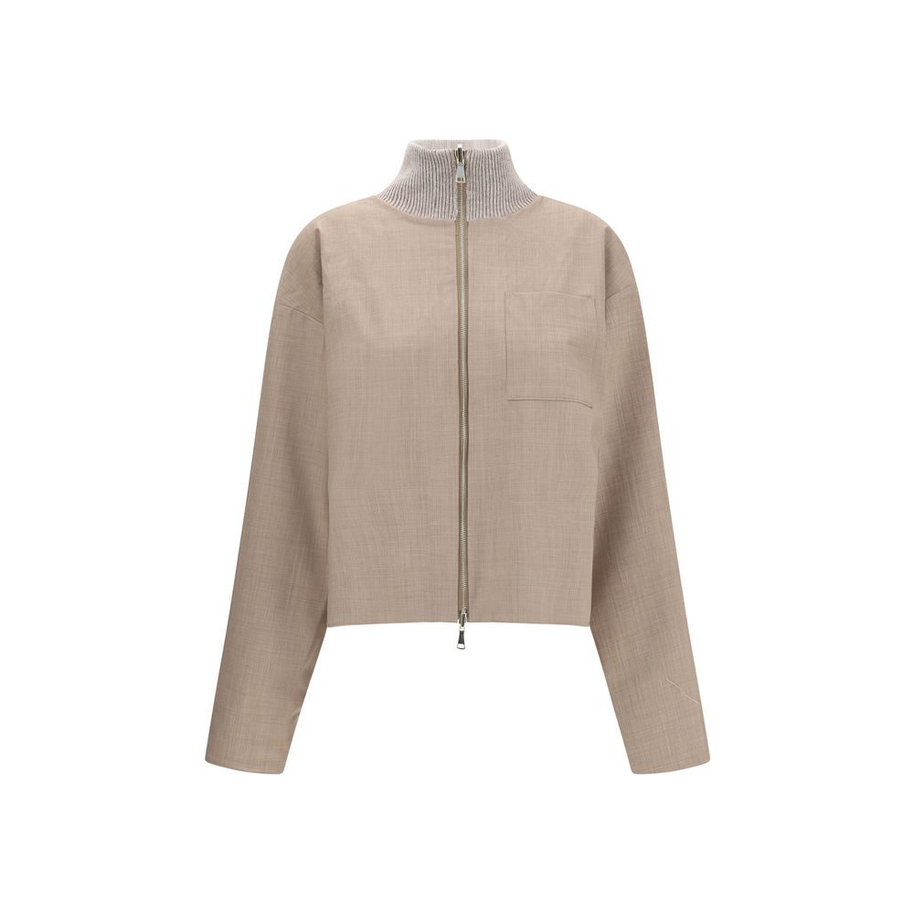 Fabiana Filippi Wollmantel aus Fleece in Beige