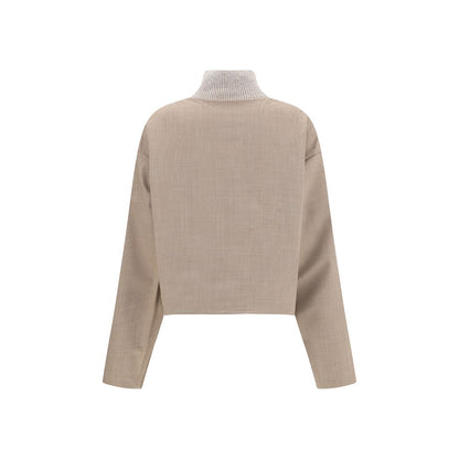 Fabiana Filippi Wollmantel aus Fleece in Beige