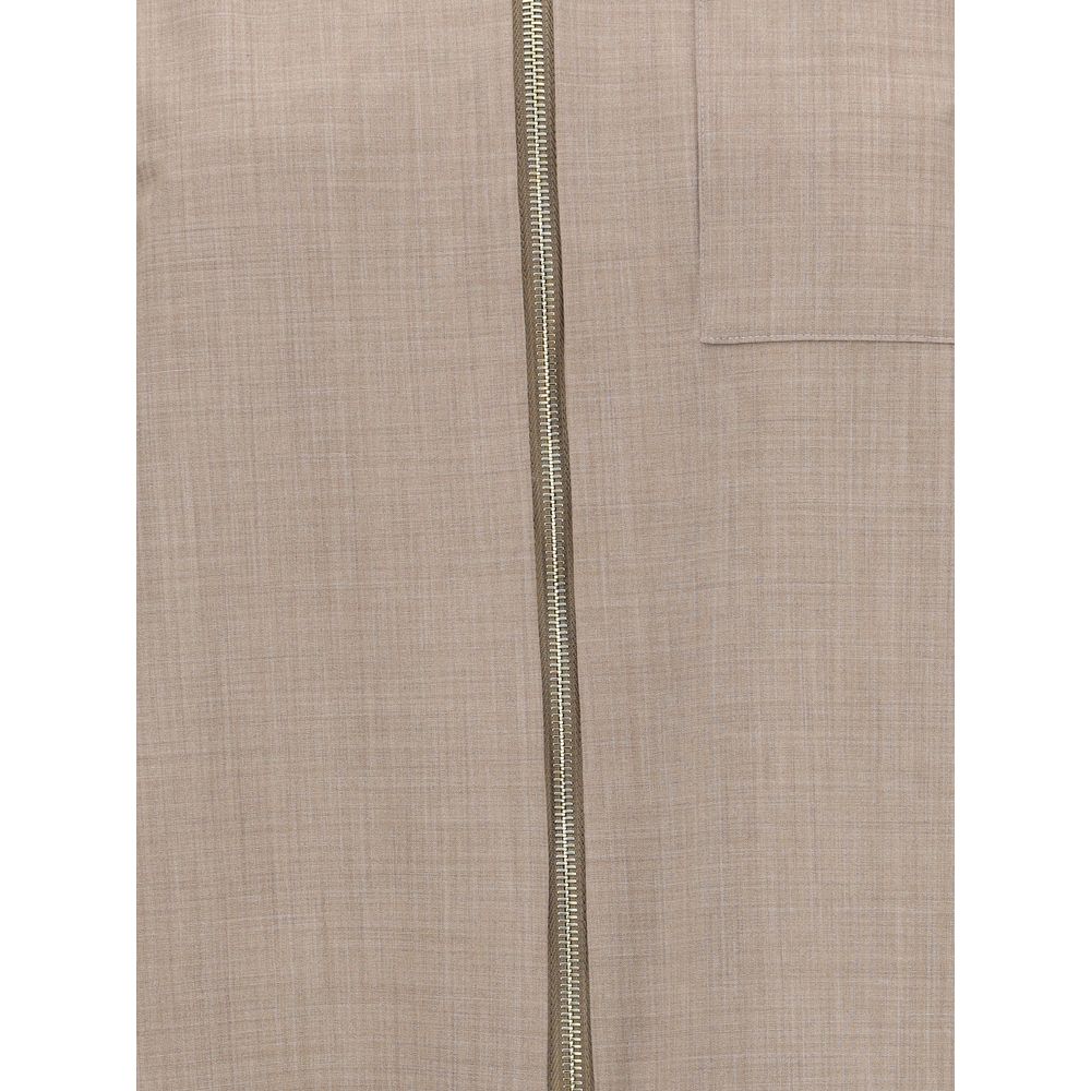 Fabiana Filippi Wollmantel aus Fleece in Beige