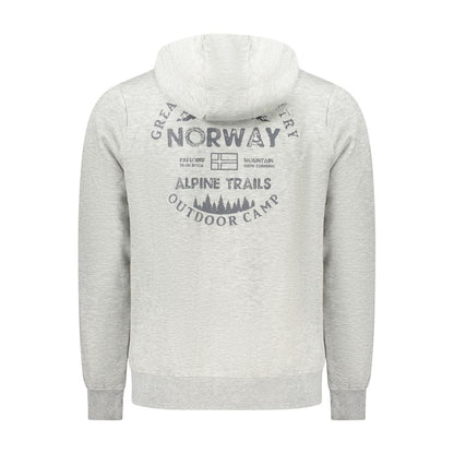 Norwegen 1963 Grauer Baumwollpullover für Herren