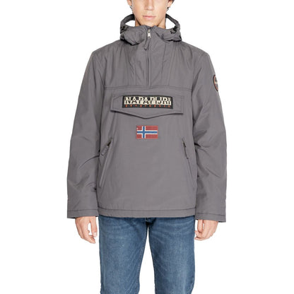 Napapijri Gray Polyester Jackets & Coat