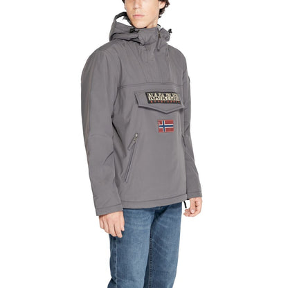 Napapijri Gray Polyester Jackets & Coat
