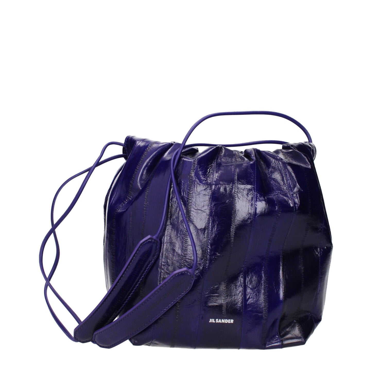 Jil Sander Schultertasche aus lila Leder
