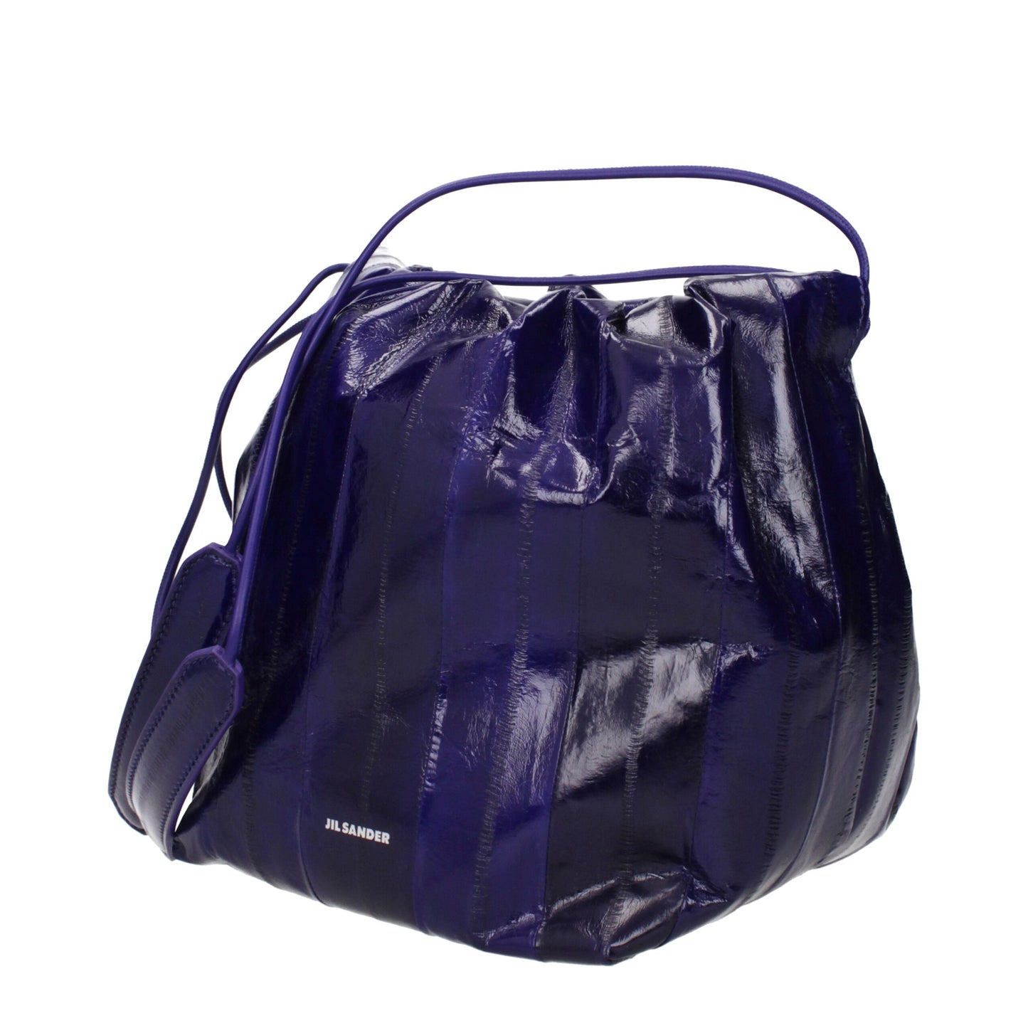 Jil Sander Schultertasche aus lila Leder
