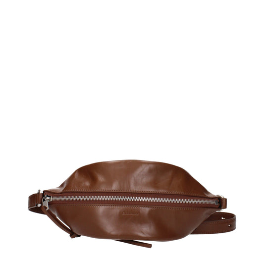Jil Sander braune Leder-Umhängetasche