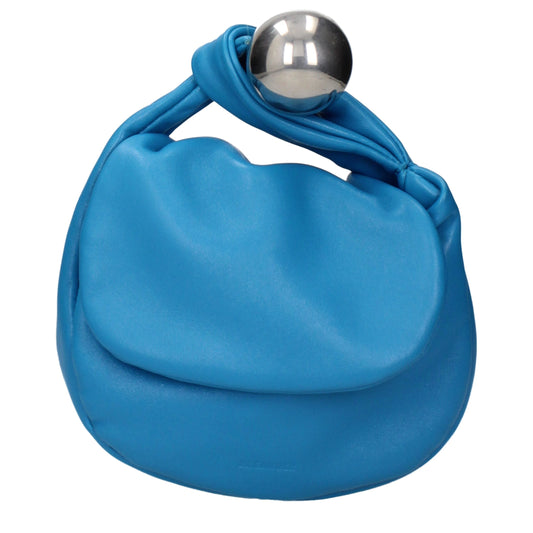 Jil Sander Blaue Lederhandtasche