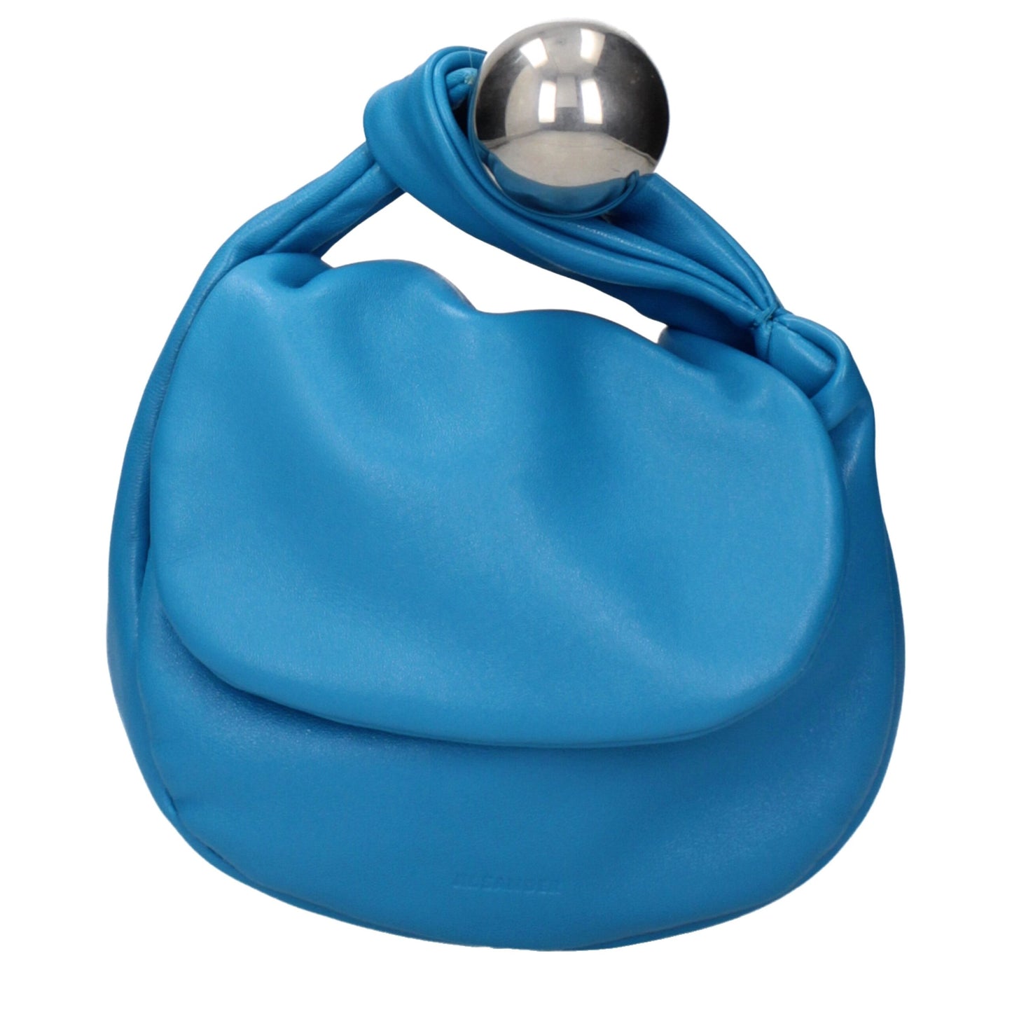 Jil Sander Blaue Lederhandtasche
