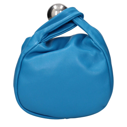 Jil Sander Blaue Lederhandtasche