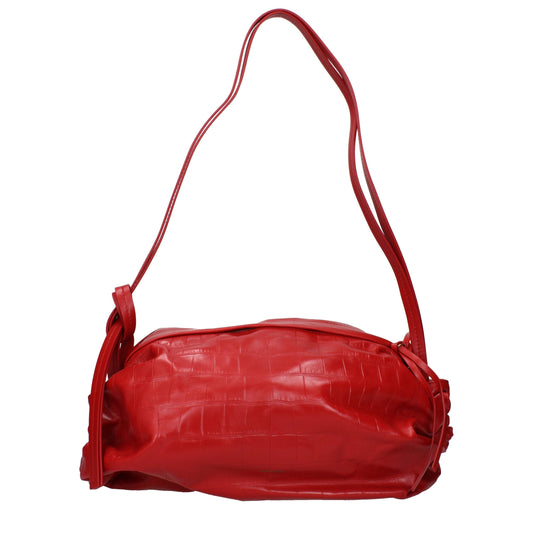 Jil Sander Schultertasche aus rotem Leder
