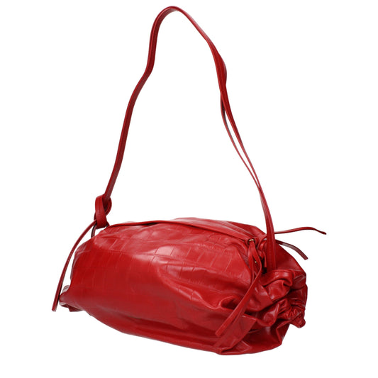 Jil Sander Schultertasche aus rotem Leder
