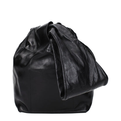 Jil Sander Schwarze Lederhandtaschen